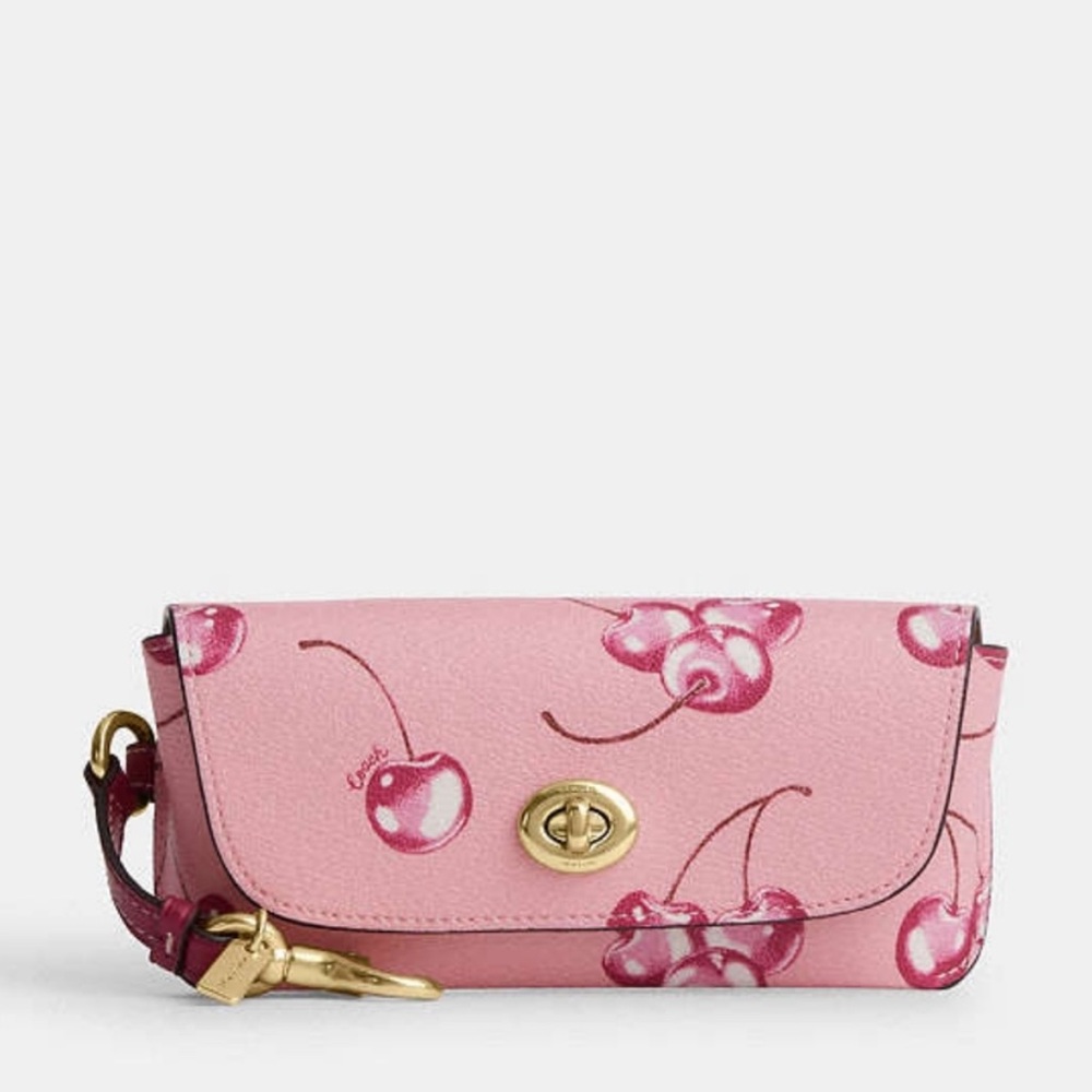 Coach Sunglass Case With Cherry Print